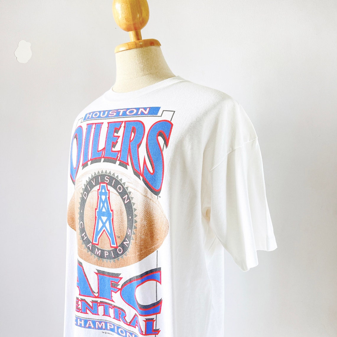 Vintage 1993 Houston Oilers NFL Football Tshirt size XL Etsy