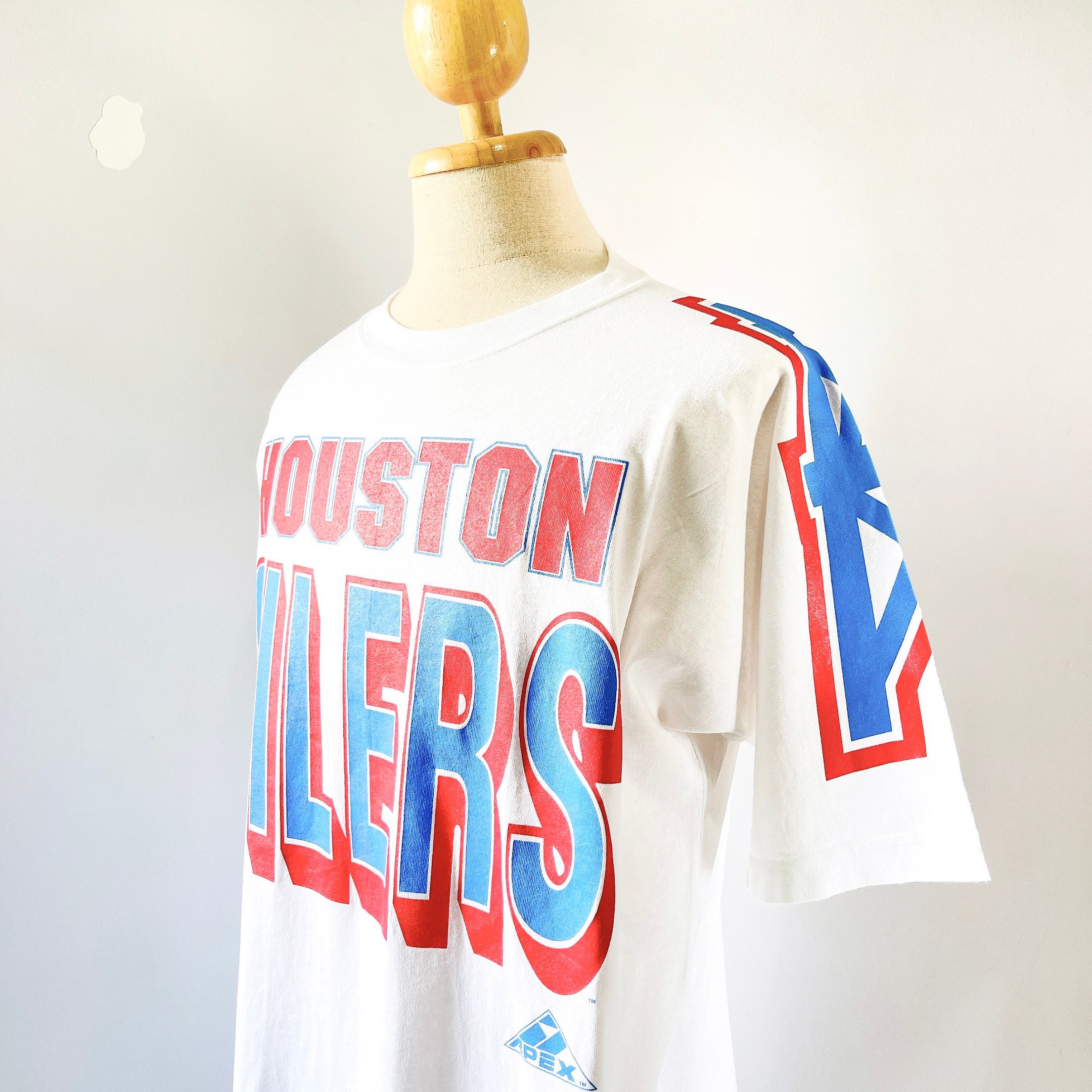 Vintage 90s Houston Oilers NFL Football Tshirt size XL Etsy