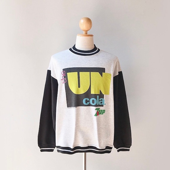 size L Vintage 90s The Uncola 7up Water Drinks Sweatshirt