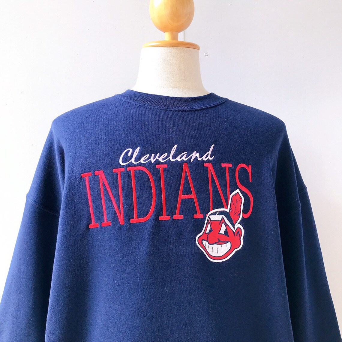90s Cleveland Indians MLB Baseball Sweatshirt size XL | Etsy