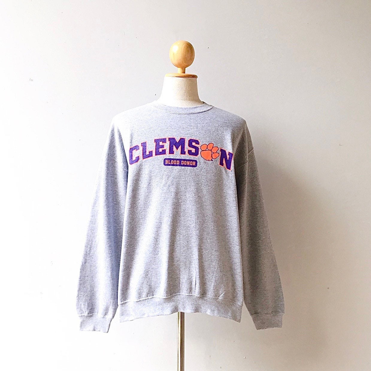 Vintage 90s Long Sleeve Short Sweatshirt Pullover Crewneck past als een medium Kleding Gender-neutrale kleding volwassenen Hoodies & Sweatshirts Sweatshirts 