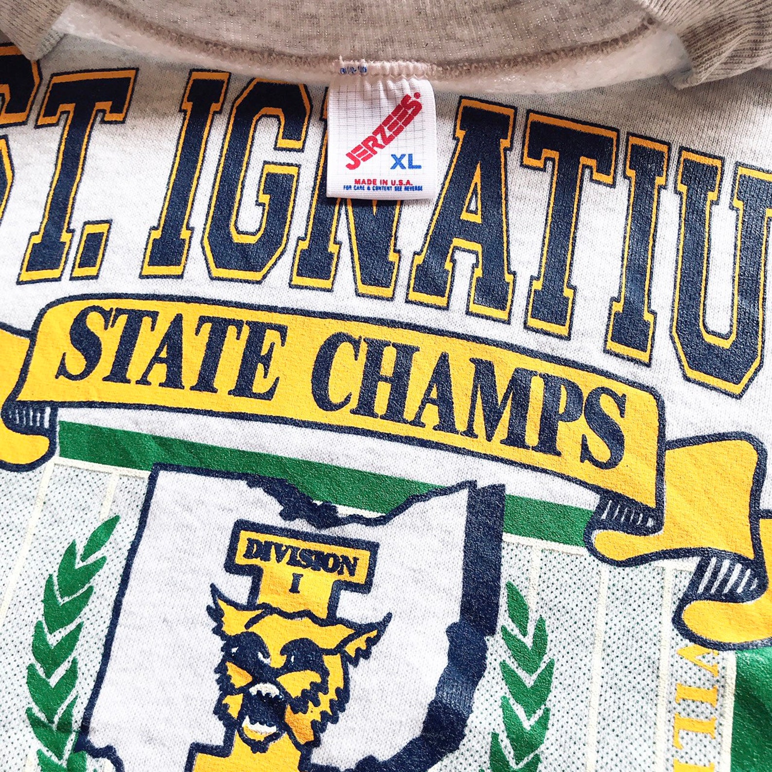 90s ST. Ignatius Wildcats State Champs Football Athletics Etsy