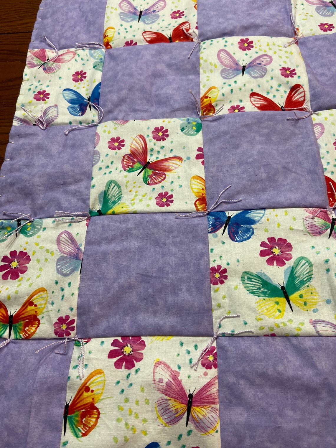 Butterflies Baby/Toddler Blanket New Handmade. Reg 50 sale 40. Etsy