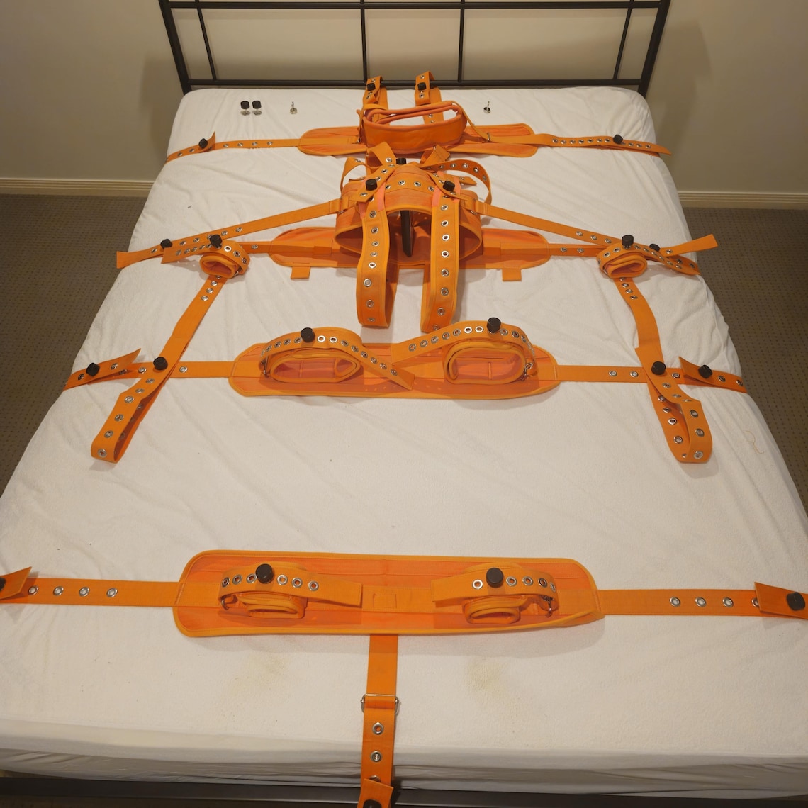 Orange Prisoner Kit Segufix Cuffs Extra Secure Ankle, Thigh, Double ...