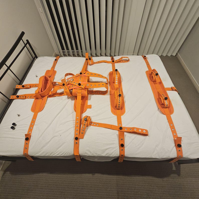Orange Prisoner Kit Segufix Cuffs Extra Secure Ankle, Thigh, Double ...