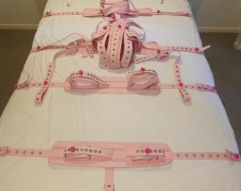 Roze Play Kit Segufix-manchetten Extra veilige enkel-, dij- en drievoudige taillesteunen Schouder Borst Pols Hoofd Ziekenhuisstijl