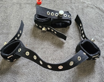 White or Black Handcuffs, Leg cuffs soft padded segufix restraints