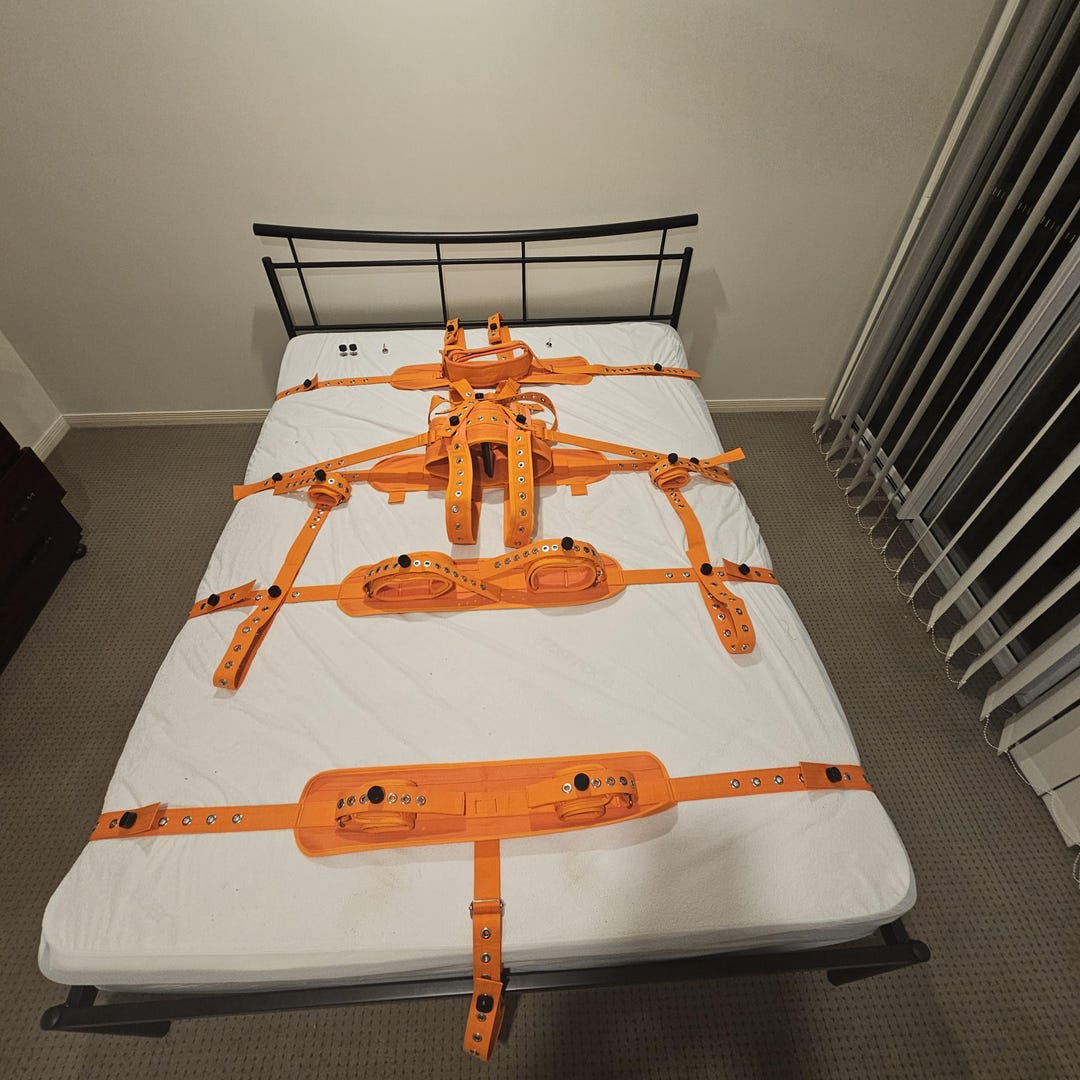 Orange Prisoner Kit Segufix Cuffs Extra Secure Ankle, Thigh, Double ...