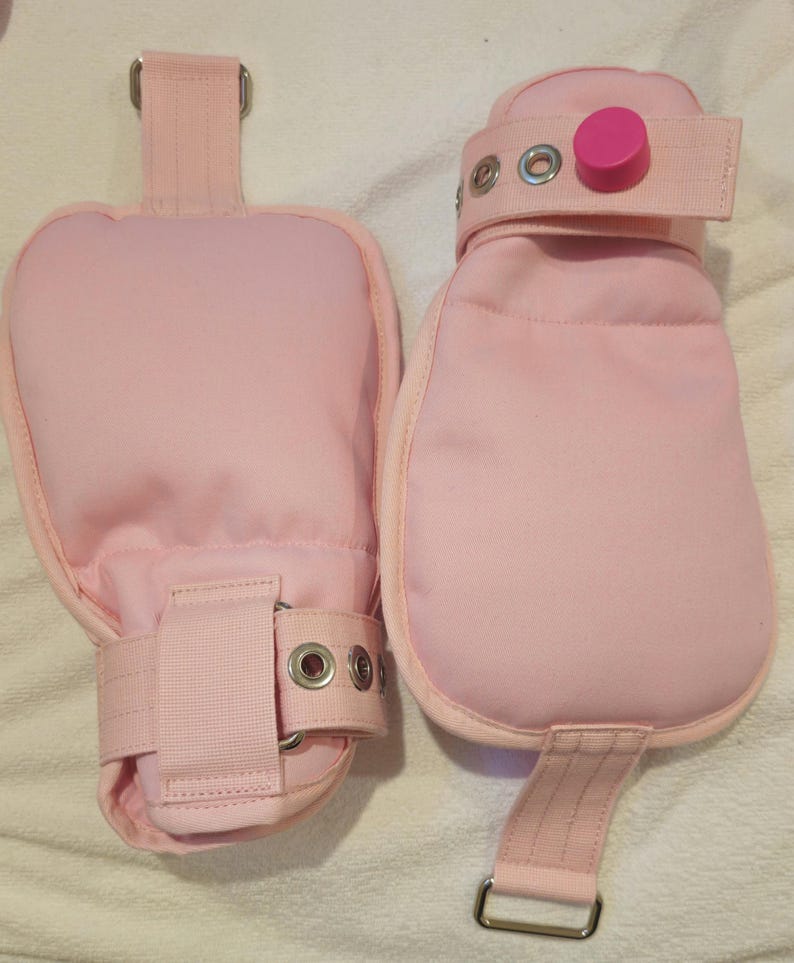 Mittens Lock Pink Soft Padded Segufix Style Locking Mittens - Etsy