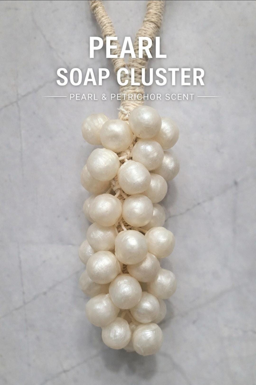 Hanging Pearl Soap - Cluster of Pearls - 10oz - Spa Style - Natural Bathroom Decor - Gift Boxed