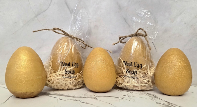 Golden Egg Soap - Nest Egg Soap - Golden Egg Soap - Easter Gift Soap - Spring Soap Gift Bild 1