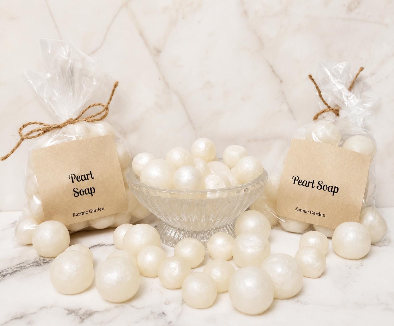 Pearl Soap - 4oz - Luxury Guest Soap - Decorative Bath Pearls