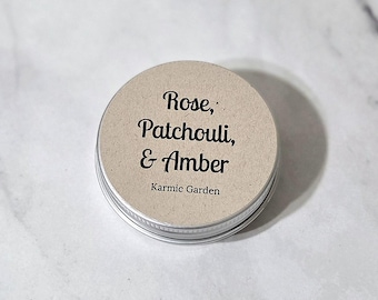 Rose Patchouli and Amber - Solid Fragrance - Perfume - Three Queens
