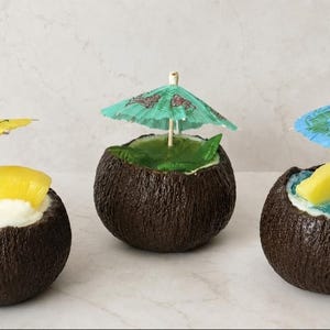 Coconut Cocktail Soap - Tropical Drink Soap - Piña Colada - Blue Hawaiian - Beach Soap - Novelty Summer Soap