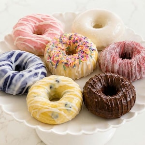 Medium Donut Soap - Bakery Soap - Dessert Soap Gift - Pumpkin Donut - Birthday Donut - Realistic Soap image 1