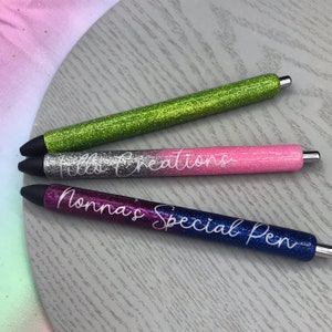 Custom Glitter Pens, Personalized Decal Name Pens, Sparkle Pens, Office  Pens, Back to School, Teacher Appreciation Gift, Bridesmaid Gift 