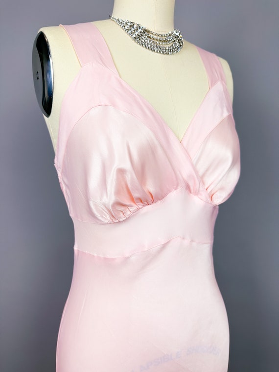 Medium 1940s Rayon Vintage Nightgown Boudoir Lingerie