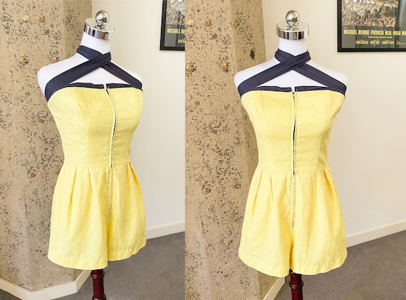 Vintage 1950s Romper by Carolyn Schnurer | Small |