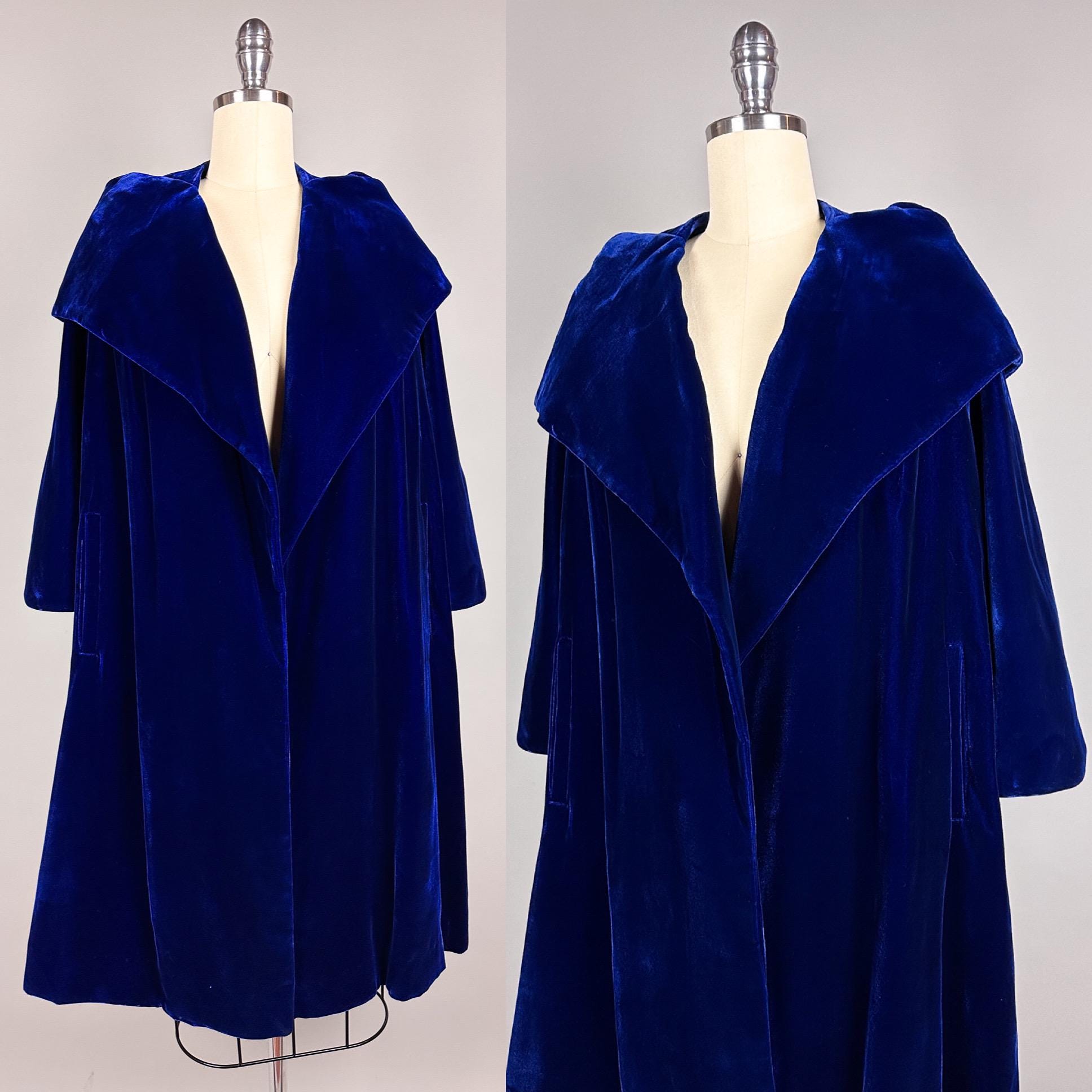 Blue velvet coat womens hotsell