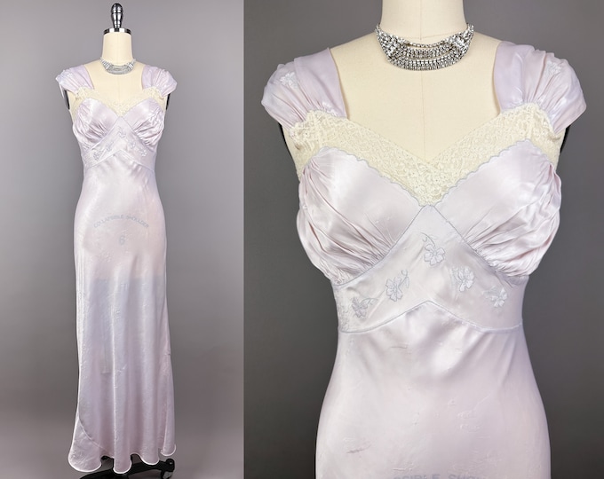 Vintage 1940s Nightgown by Saab Lingerie Medium Lilac 40s Etsy