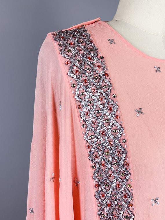 Vintage 1960s Dress | OSFM | Dreamy Peach Kimono … - image 4