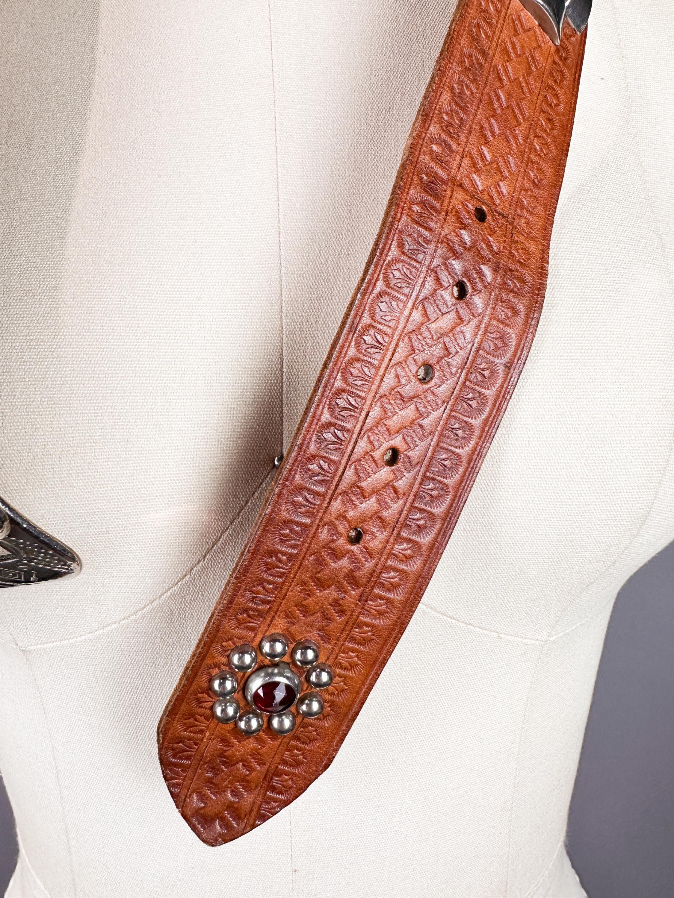 Vintage 1930s Western Belt | Waist Size 28