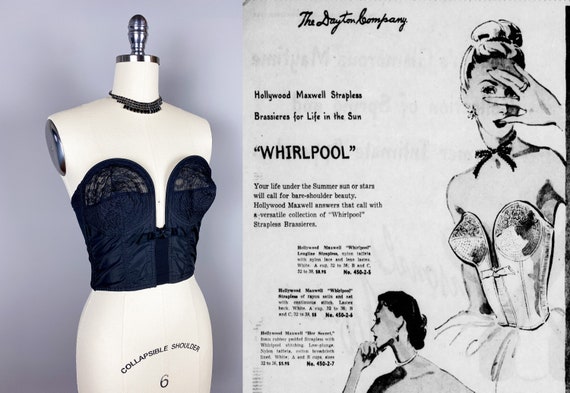 Vintage 1950s Strapless Long-Line Bra by Hollywood
