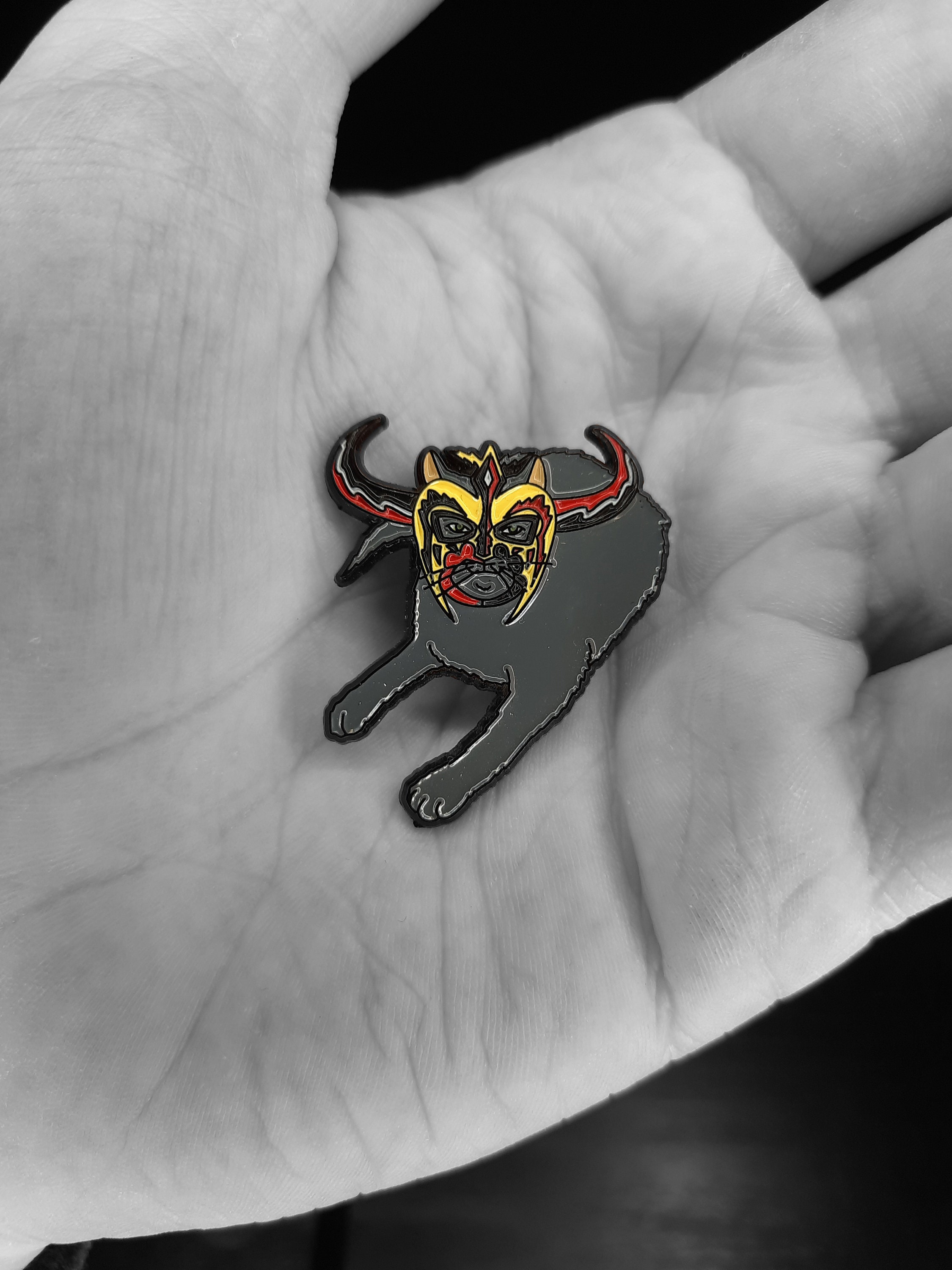 Boxing Cat Pin WCW WWE NJPW Wrestling Lucha Cat Pins (ultimo Dragon, Psicosis ...