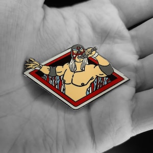 The Great Sasuke Karaoke Enamel Pin (NJPW WWE FMW Michinoku Pro Wrestling)