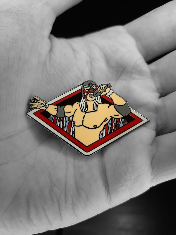 The Great Sasuke Karaoke Enamel Pin (NJPW WWE FMW Michinoku Pro