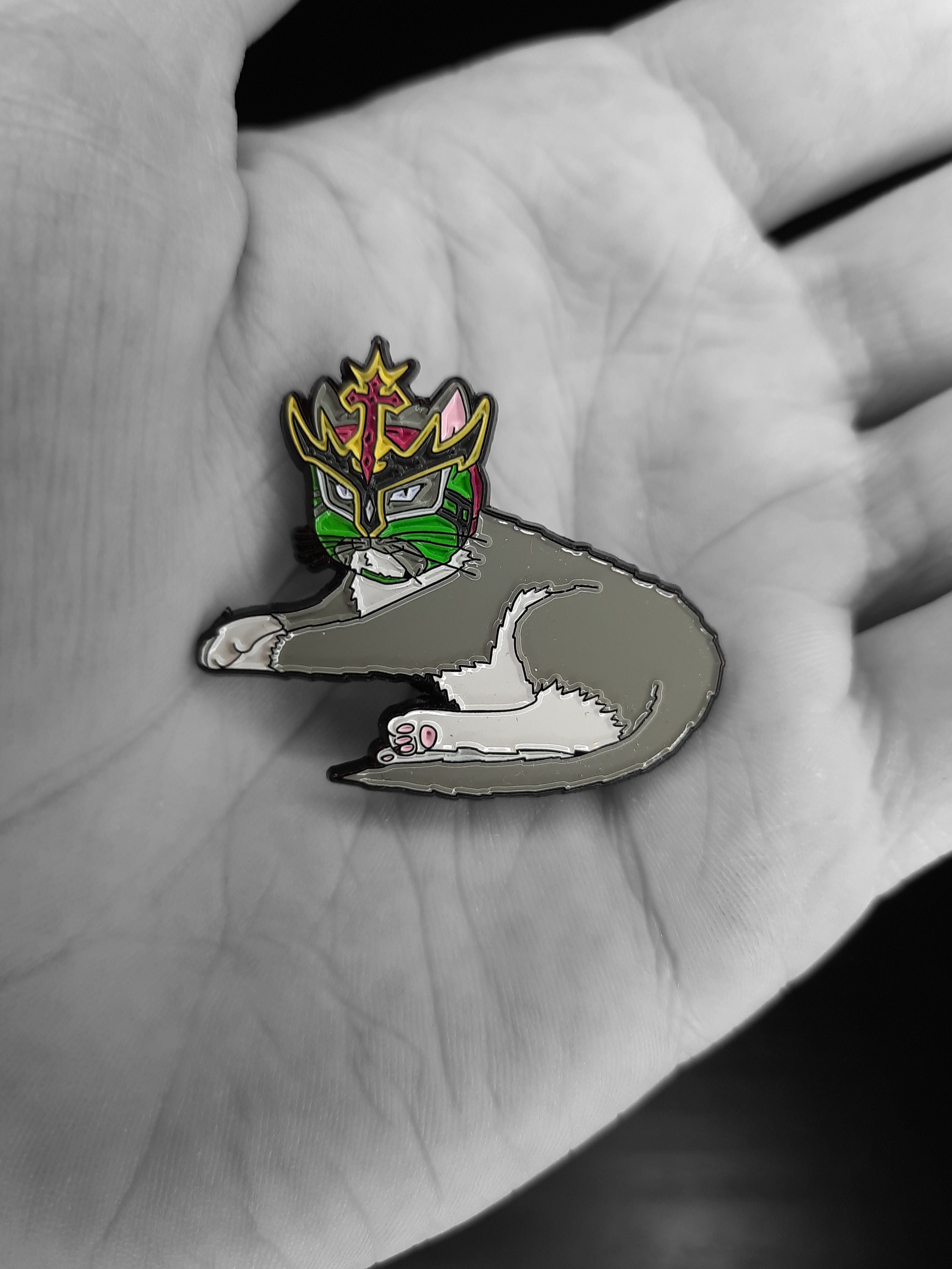 Boxing Cat Pin WCW WWE NJPW Wrestling Lucha Cat Pins (ultimo Dragon, Psicosis ...