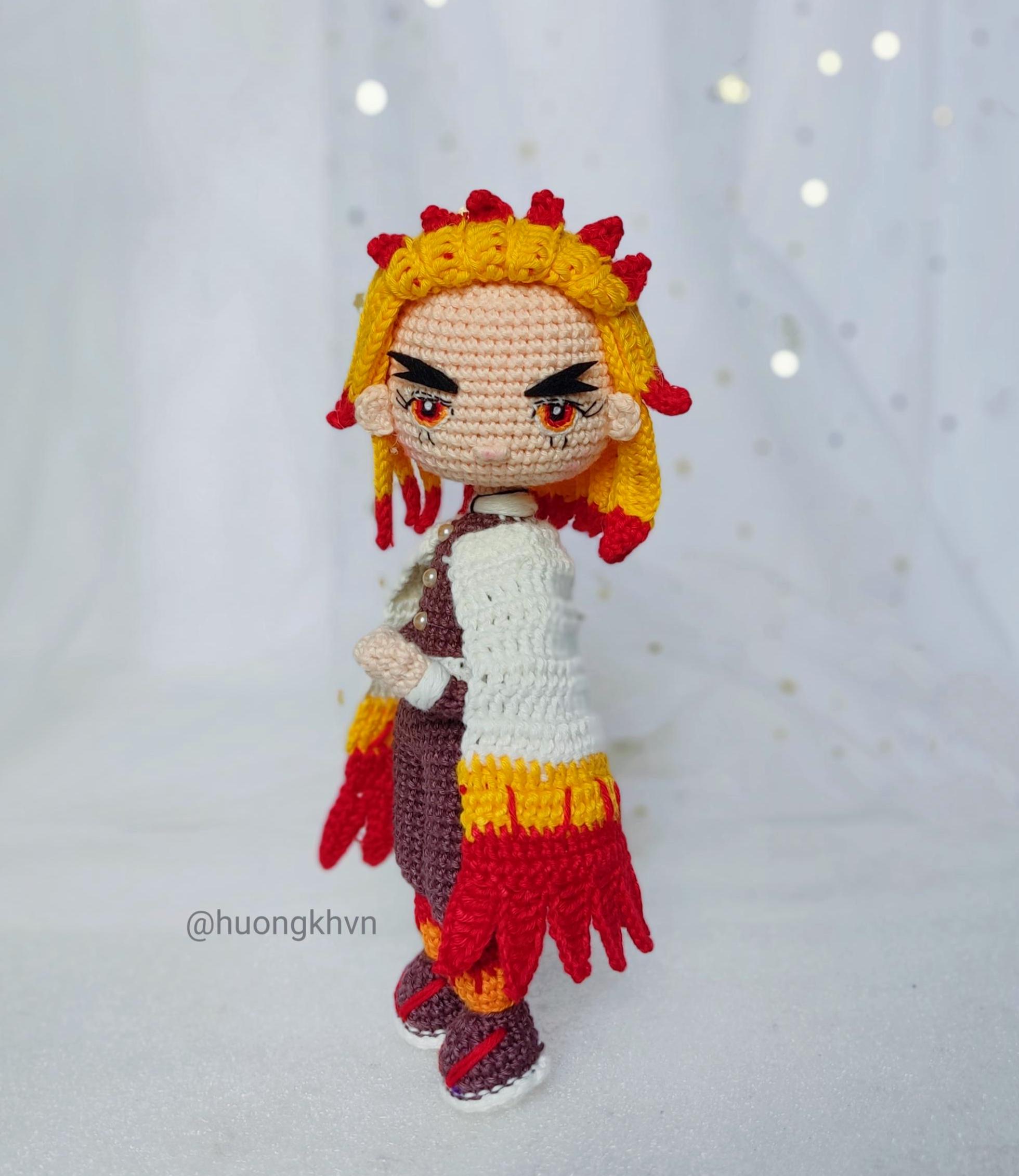 Renguko Pattern Rengoku Crochet Pattern, Demon Slayer Amigurumi PDF, Anime Doll Crochet ...
