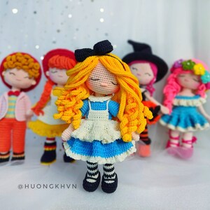 Crochet doll pattern, amigurumi doll pattern, Sleeping Alice pattern,  pdf crochet pattern, English pattern, pdf pattern,  amigurumi pattern