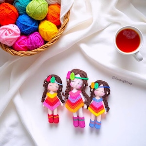 Adorable Halluli Doll Crochet Pattern - Mini Amigurumi Toy Tutorial, Instant Download PDF - English Instructions