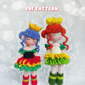 Crochet mini Sunny doll pattern, Sunny amigurumi doll , pdf crochet doll pattern, pdf English pattern, crochet pattern, amigurumi pattern