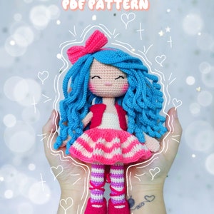 Crochet Doll Pattern: Happy Lisa Girl Amigurumi (PDF Pattern)