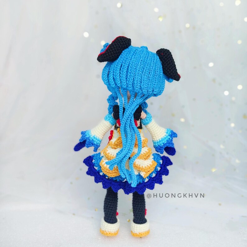 Crochet doll pattern, crochet Ganyu doll pattern, Ganyu Genshin Impact, Amigurumi Ganyu, Amigurumi Genshin Impact pdf pattern