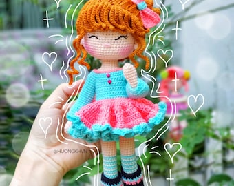 Padrão Boneca Amigurumi de Crochê: Happy Lara (Padrão PDF)