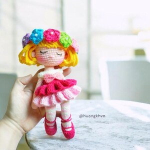 Sleeping Liling Crochet Doll Pattern: Amigurumi Doll (PDF)