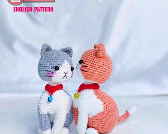 かぎ針編みの猫の編みぐるみパターン：マイリトルナラ（PDFパターン