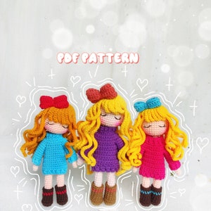 Crochet mini Sara doll pattern, Sara amigurumi doll , pdf crochet doll pattern, pdf English pattern, crochet doll pattern, amigurumi pattern