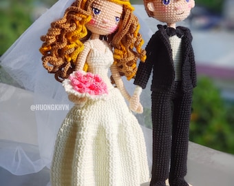 Crochet Wedding Couple Doll Pattern: Amigurumi Dolls (PDF Pattern)