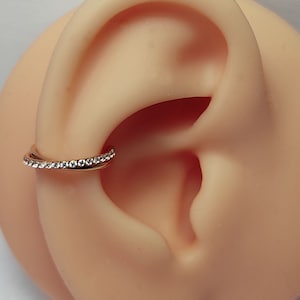 Titan Conch Piercing vergoldet Rook Piercing Nasenring Nasenpiercing Septum Ring Segmentring Scharnier Clicker Tragus nickelfrei 10 mm/1.2mm