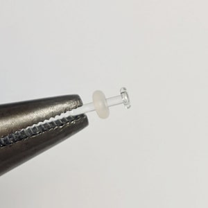 1 paio di fermagli per piercing all'orecchio/naso in vetro temperato, 10G-20G, nuovi fermagli per piercing, fermagli per orecchio ipoallergenici, fermagli per piercing in vetro trasparente