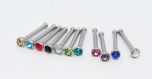 ANELLINO Piccolo Naso Argento 925 Orecchini Cerchio Naso Anello Piercing Naso Labbro Orecchio 8 MM