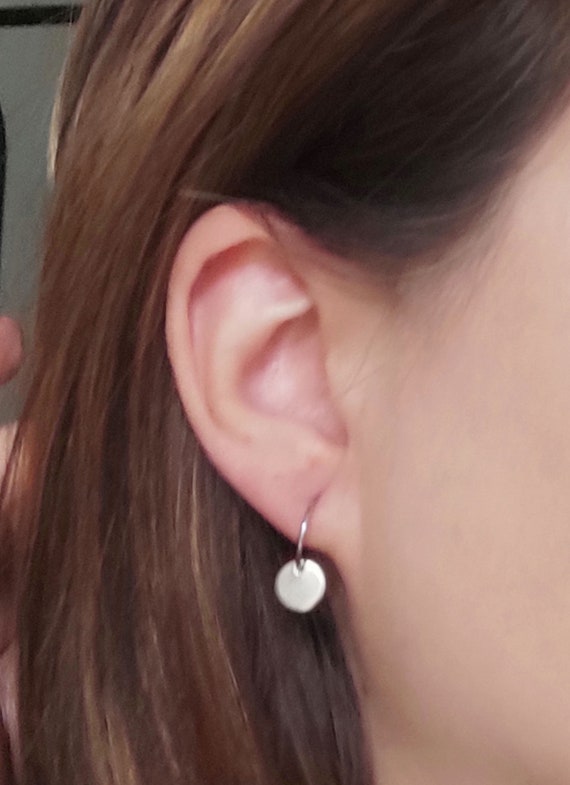 Orecchini A Perno Inox Orecchini A Cerchio Rotondi In Acciaio - Foto 6