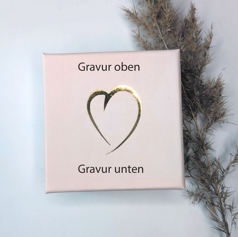 kleine Schmuckschachtel mit Gravur Schmuckbox Geschenkschachtel Schmuckgeschenk Verpackung mit Namen ringbox für ohrringe ohrstecker Bild 3