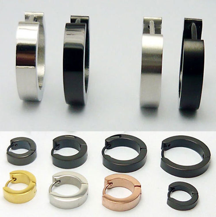 Orecchini Argento Eleganti, Orecchino Piercing Acciaio Inossidabile Tondo 10 Regalo Di - Foto 3