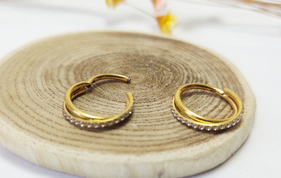 Boucles D'oreilles Créoles Torsadées En Or 18 Carats - Acier Inoxydable Doré, 28 Mm, Imperméables, Hypoallergéniques