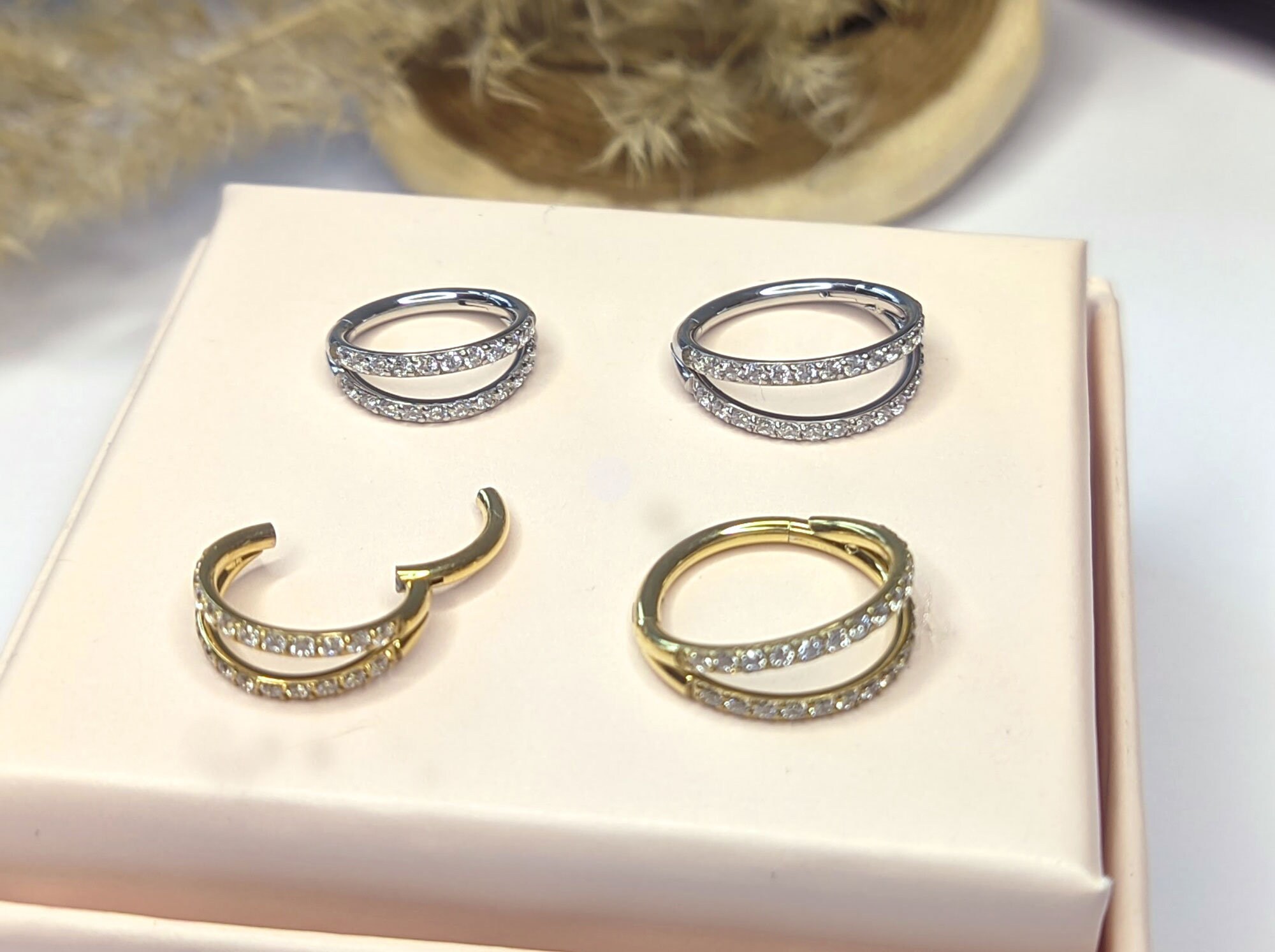 Set 5 Anelli Per Piercing Naso - Acciaio Chirurgico 316L, Misure 6-16 Mm, Multicolore - Foto 7